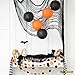 Bobee Black and Orange Paper Garland 70 feet 5 Strands Party Decoration (5 Strands, 14 feet Each, 70 feet Total)