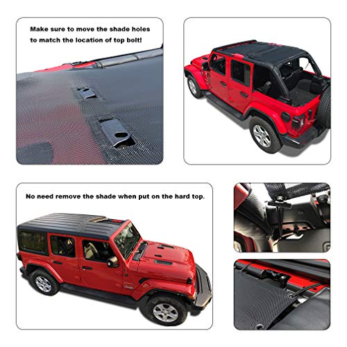 Shadeidea Sun Shade for Jeep Wrangler JL Unlimited (2018Current) 4