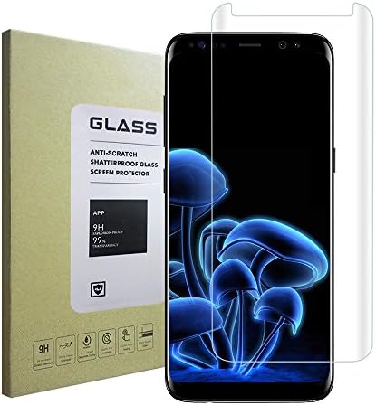 uncn Galaxy S8 Screen Protector,[Case Friendly][Scratch Resistant][3D Curved] HD Clear Glass Screen Protector for Samsung Galaxy S8-Clear