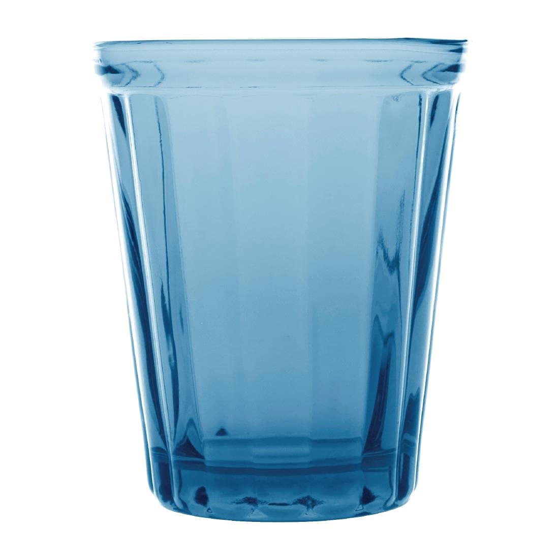 Olympia Cabot Panelled Tumbler 260Ml 9Oz Water Whiskey Drinking Glass Blue 6pc