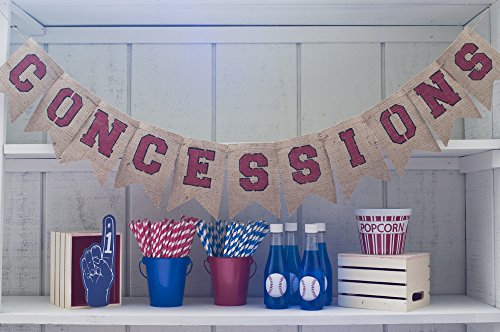 Concessions Painted Burlap Banner
