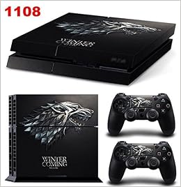 Ambur® Ps4 Console Designer Skin For Sony Playstation 4 System Plus Two Decals For: Ps4 Dualshock Controller --- Game Of Thrones (5743204231911)
