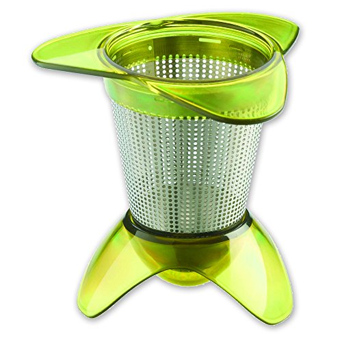 Tovolo In-Mug Tea Infuser, Maximizes Water Flow, Loose Leaf Strainer, Dishwasher Safe, Green