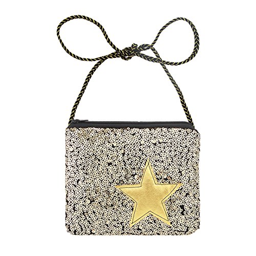 Hermora Mini Sequin Square Crossbody Purse Small Coin Holder for Toddle kids(Black)