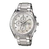 Men's Stainless Steel Edifice Mother Of Pearl Dial Crystal