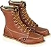 Thorogood American Heritage 8” Moc Toe Work Boots for Men Made with Full-Grain Leather, Soft Toe, Slip-Resistant Wedge Outsole and Comfort Footbed; EH Rated, Tobacco Oil-Tanned - 12 2E US