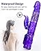bom bex Dildo Vibrator - Rabbit Vibe with Rotating Bead for Women - Clitoral Stimulator,Masturbation Vibe for Females.Sex Toys,Purple (Purple)