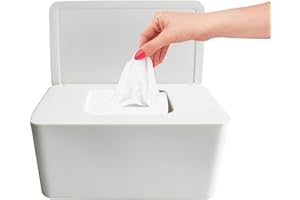 Moorfowl Baby Wipe Dispenser for Bathroom, Upgarde Design(8.2L x 4.9W x 3.9H inches), Minimalist Flushable Wipes Container for Home Car