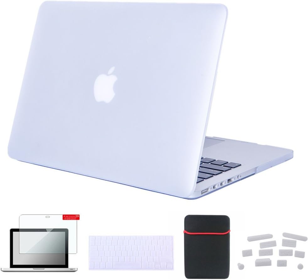 Se7enline Compatible with Macbook Pro 13 Case Cover Hard Shell Clip Snap-on for 13.3 inches Macbook Pro Model A1278 with Sleeve & Keyboard Protector & Screen Protector & Dust plug