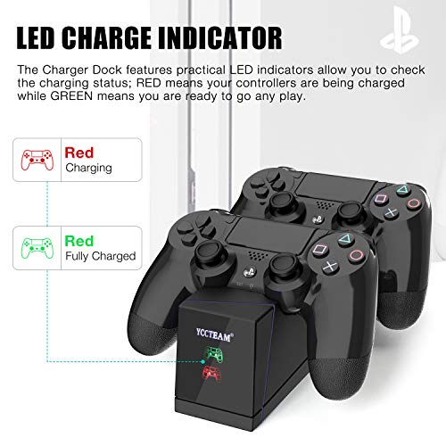 image for Oussirro PS4 Controller Charger ps4 charging station ps4 charging dock