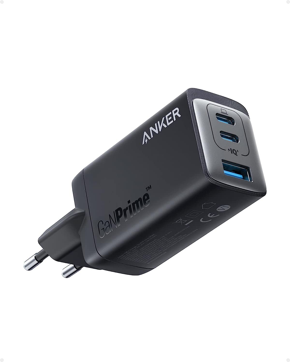 Anker 735 GaNPrime 65W 3-Port Fast and Compact USB C Charger for MacBook Pro/Air, iPad Pro, Galaxy S22/S21, Note 20/10+, iPhone 13/Pro, Pixel, etc.