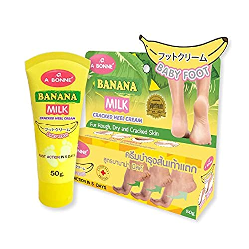 A Bonne Baby Foot Banana Mik Cracked Heel Cream for Rough, Dry and Cracked Skin 50g