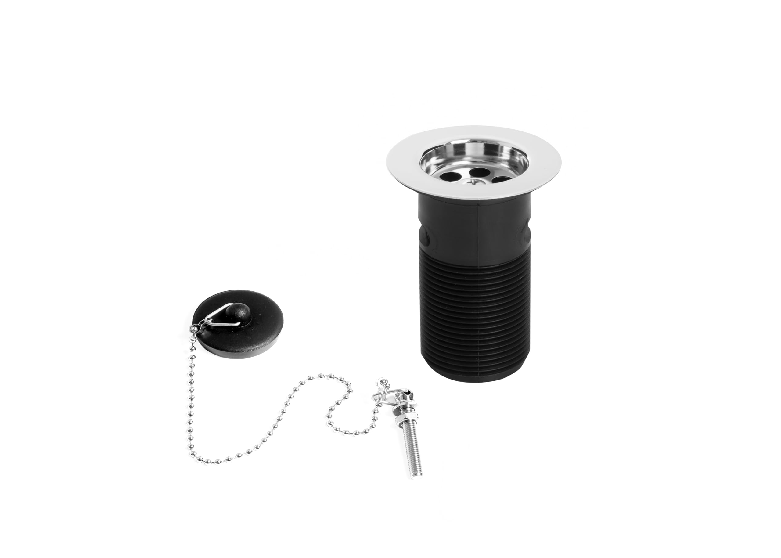 Bristan W BASIN03 C Economy Basin Waste with Abs Plug Slotted C, Chrome