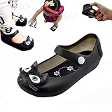 Gaorui Baby Jelly Black Cat Shoe Cute Sandals Kid Slip-on child Summer Ankle Strap Girl