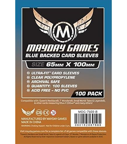 card sleeves 65x100 Mayday Games 7 Wonders Sleeves, Brown, 65x100mm, 100 Standard : Toys & Games Pack Option::Mewtwo + Alakazam + Machamp (Unsearched) SET_SV: Scarlet & Violet 151 50 matte card sleevesSleeves Pokémon TCG: Shining Legends