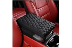 2025 Upgrade Universal Style Memory Cotton Car Armrest Box Pad for Land Rover Range Rover Velar 2017-2024 2025 2026, PU Leath