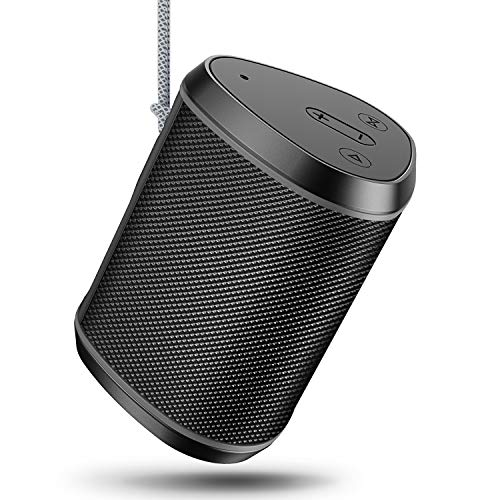Comsoon Portable Bluetooth Speakers, Wireless Mini Speaker with Stereo Sound Effect, Rich Bass, 60ft Bluetooth Range, Built-in Mic, Support AUX/TF Card, IPX6 Waterproof Outdoor Speaker for iPhone iPad