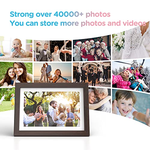 Skyzoo Digital Picture Frame 10.1 Inch FHD IPS Touch Screen Digital