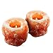 Himalayan Natural Crystal Salt Air Purifying Tealight Candle Holder 2 Pack