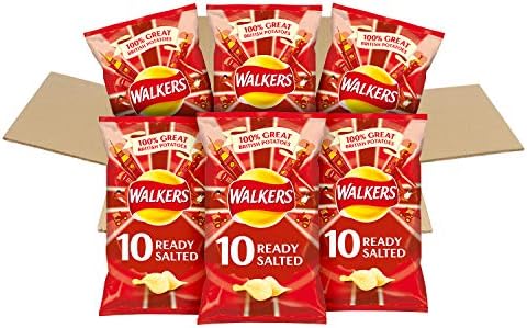 Walkers Ready Salted Multipack Crisps Box 60 Single Bags, 1.72 kg