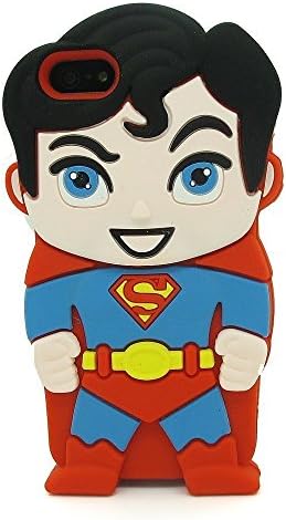 Mingfung 3D cute Superhero Cartoon Soft Rubber Silicone Back Case Cover Skin for iPhone 6 Plus 5.5-inch Red/Black