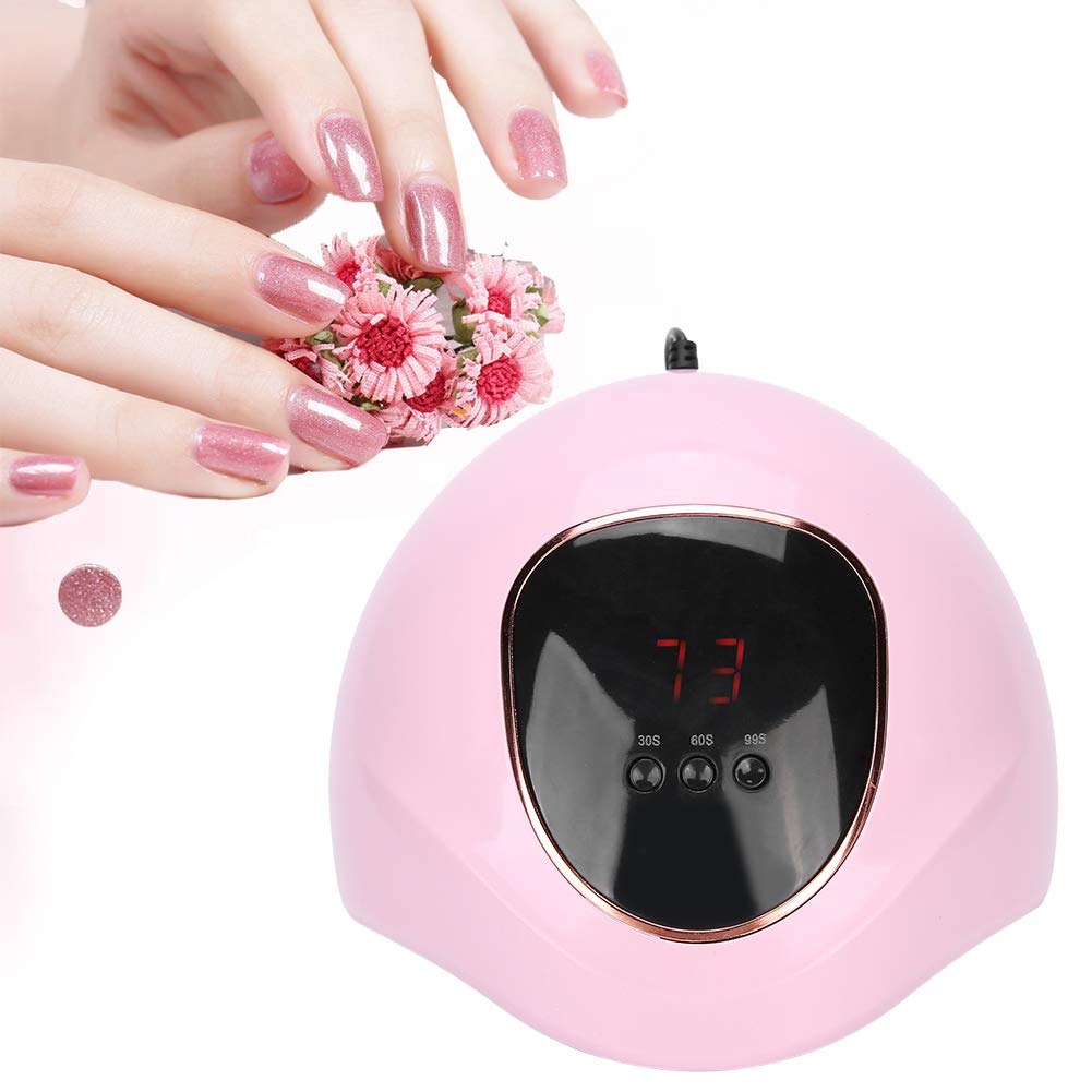 UV Nail Lamp 72W 54pcs UV LED Light for Gel Nail Polish, 3 Preset Timers (30s 60s 90s), Auto Sensor, Portable LED Nail Lamp(Pink)