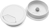 ALLY-MAGIC Desk Grommets 60 mm 2.36 in White 2 Pack Cord Hole Cover view 3