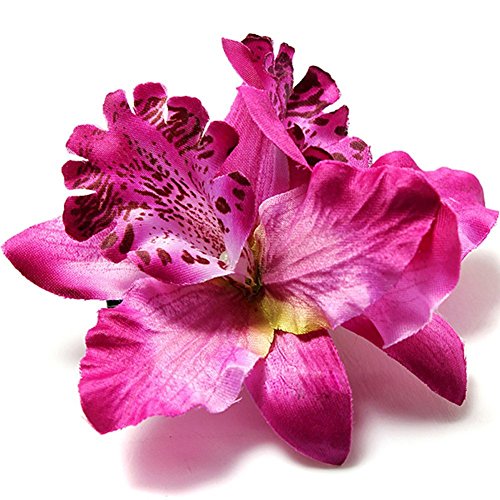 10 Pcs Multicolor Women Girls Orchid Flower Leopard Hair Clip Wedding Party Beach Bridal Hairclip Hair Pins Hair Barrette Accessories