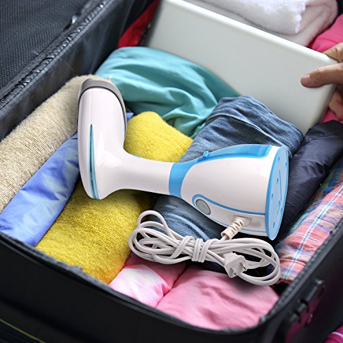 KDKD Clothes Steamer Hand-Held Garment Steamer 280ml Large Capacity Removable Water Tank Vertical And Horizontal Steam Dual-Use Clothes Steamer For Home & Travel & Vacation,Blue
