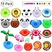 18 Packs Inflatable Drink Holders, PETUOL Drink Floats Inflatable Cup Coasters for Pool Party- Kids Bath Toys - Halloween Supplies - Family Party (Mermaid Swan Flamingo Pineapple Heart Football)