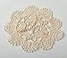 Handmade All-over Cluny Lace Cotton Doilies, 6 Inches Round, Beige, Set of 12