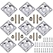 Anndason 8 Sets Furniture Leg Mounting Plates with Hanger Bolts Screws Great for Furniture Sofas Couches Seats