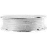 1/16in. Wide Double Faced Satin Ribbon - 100 Yards (White) | 100% Polyester