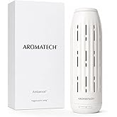 AromaTech Ambience Scent Diffuser &ndash; Waterless Cold-Air Diffuser for Essential Oils, Bluetooth App Control, Up to 1000 Sq Ft, Home, Hotel &amp; Spa &ndash; White Stone