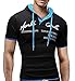 WANSHIYISHE Mens Casual Round Neck Printing Short-sleeved T-shirt Hoodie