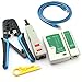 Maxmoral Ethernet Network Tool Kit - Network Wire Impact Punch Down Tool, Cable Connectors Crimper Tool, Network Cable Tester Detector,Cat6 RJ45 Ethernet Patch Cables,Network Wire Stripper
