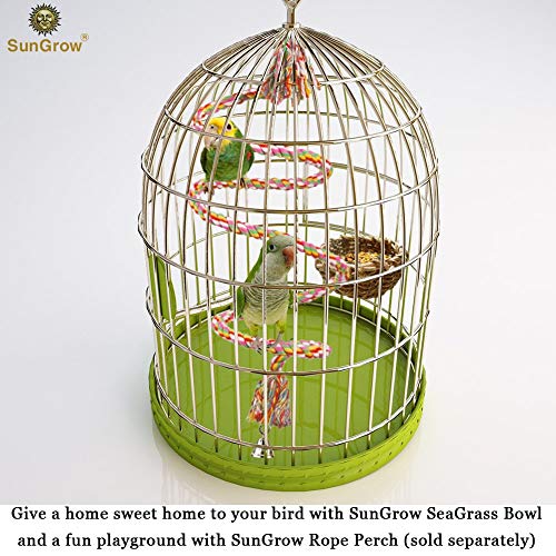 image for SunGrow Seagrass Bird Nest, Lets Your Bird Feel Cozy and Right at Home