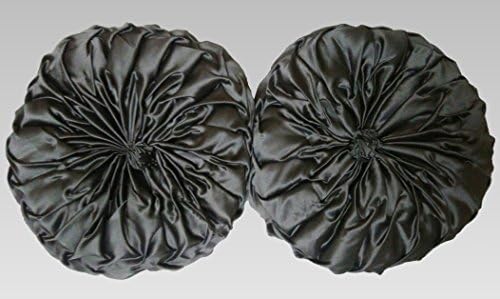 Touch Designer Handmade Silky Cushions - Standard Size (16"x16" Inches) (Set of 2 Pcs) (Grey)