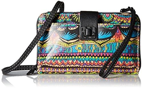 Sakroots Artist Circle Large Smartphone Cross-Body Phone Wallet,Radiant One  World in Kuwait Whizz Cross-Body Bags