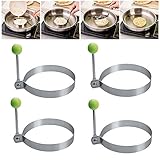 4 Pcs Fried Egg Mold for Cooking Non Stick Pancake Rings Metal Kitchen Cooking Tools
