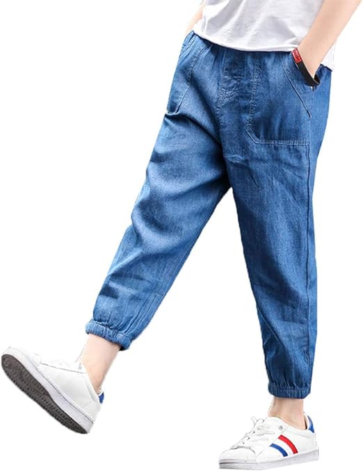 Amazon Jinpingキッズ ボーイズ デニムパンツ 九分丈 薄手 男の子 子供服 ジーズ ジーパン 通気 サルエル ズボン 防蚊 ロングパンツ 通販