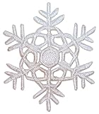 ID #8138 Lot of 2 Snowflakes Winter Holiday Embroidered Iron On Applique Patch