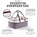 Baby Diaper Caddy Organizer - Grey Nursery Essentials Storage - Portable Basket for Car - Newborn Nursery Décor and Changing Table Accessory