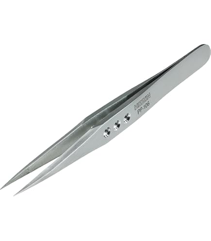 Hozan P-640-J ESD Soft Tip Tweezers, Anti-Static Tweezers, Total