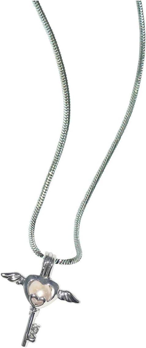 Northern Response Presents Precious Pearl by My Inspirations, Cultured Pearl in Oyster Necklace Kit Pendant with Rhodium Plated Chain 20 Inch
