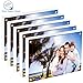 NZQXJXZ 5 Pack Acrylic Picture Frame 5x7, Clear Double Sided Acrylic Photo Frames with Photo Frame Support Stand, Frameless Desktop Display Retail Gift Box Package
