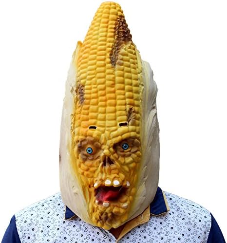Jin the eu Deluxe Novelty Halloween Costume Party Latex Vegetables Head Corn Mask
