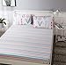 100% Soft Cotton Fitted Sheet Queen Size Deep Pocket Colorful Striped Gingham Wrinkle Free,1 Piece Cooling Bed Sheet Comfortable Kids Bedding Collection Queen Bed Sheet,Rainbow Sheet