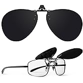 Goiteia Polarized Flip up Clip on Sunglasses over Prescription Glasses for Fashion Men Women