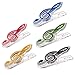 IronBuddy 10 Pack Music Note Clips Music Clips Page Holder Plastic Sheet Clips Book Clips Bookmarks Stationery Clips for Paper (Multicolor Transparent)